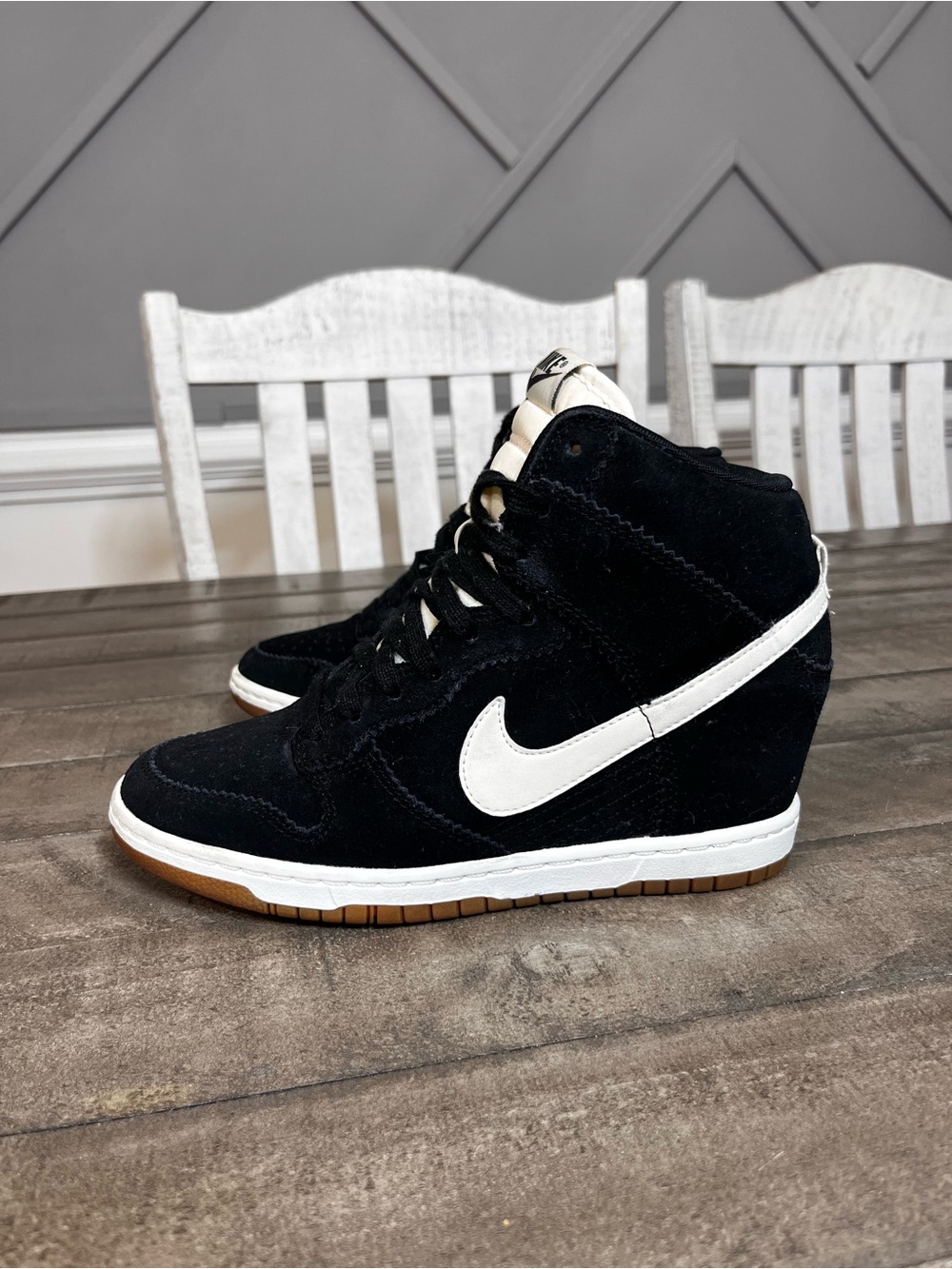 Nike Dunk Sky Hi Hidden Wedge Heel Sneakers Womens Size 8.5